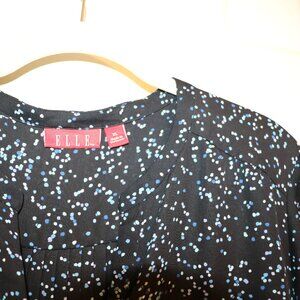 Elle XL Black Blouse With Polka Dots